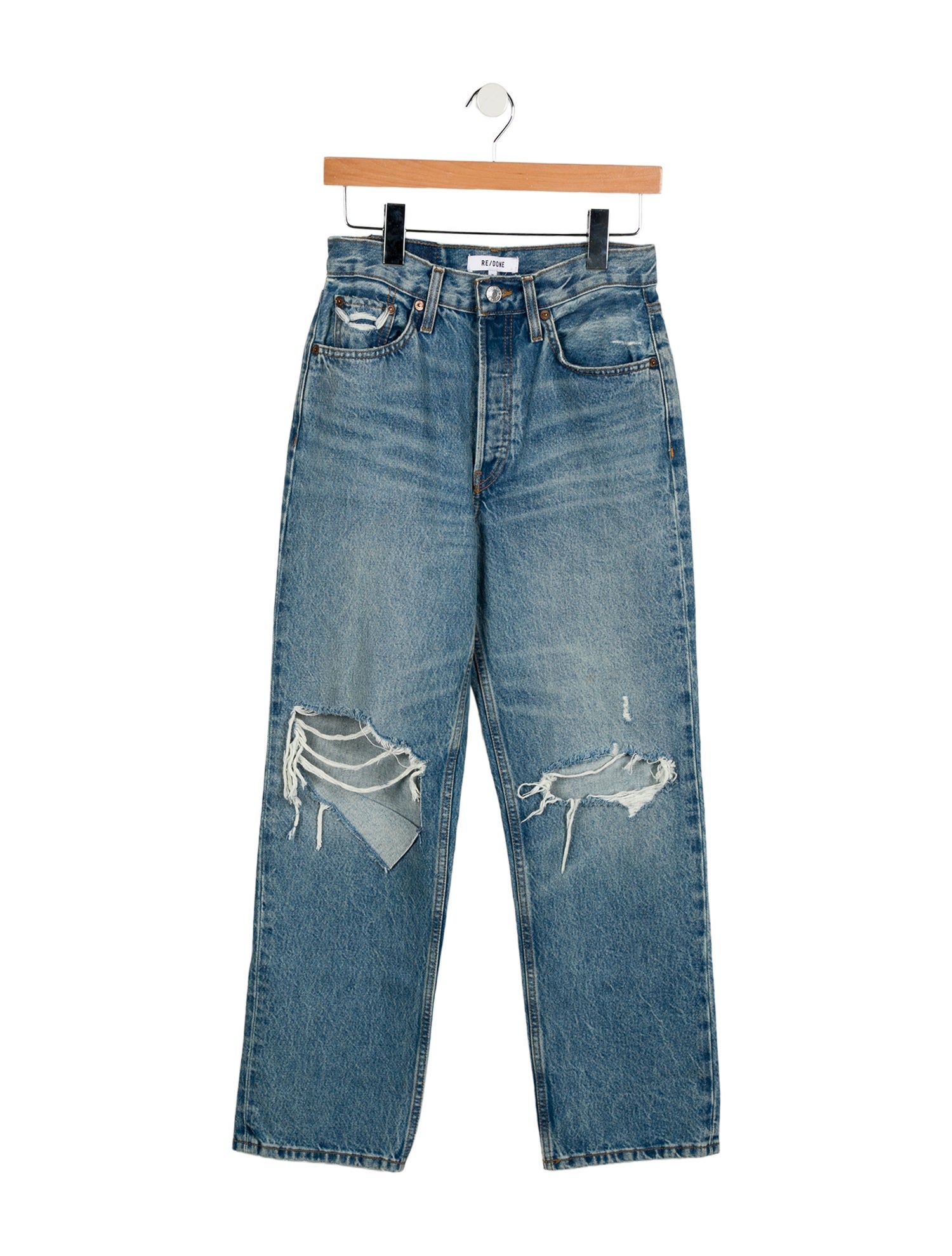 RE/DONE High-Rise Straight Leg Jeans
